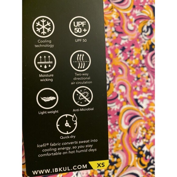 NWT IBKUL Marissa Paisley Quarter Zip Pullover Sz XS Hot Pink Floral Long Sleeve - Picture 7 of 13